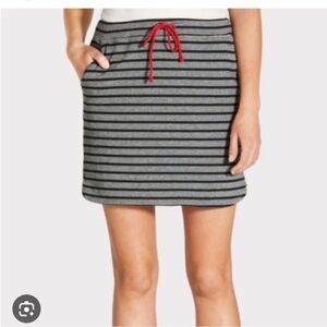 Sundry Black and Gray Striped Casual skirt size L